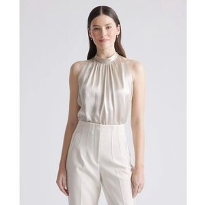 NWT Quince 100% Washable Silk Halter Top